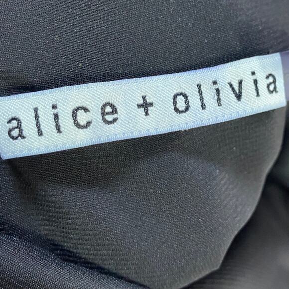 Alice + Olivia Jeri Jumpsuit Neon Striped V Neck Sleeveless Black Lime Green 0 - Picture 6 of 9